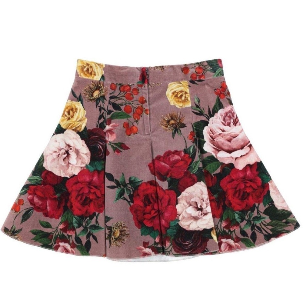 💕Dolce & Gabbana Girls Floral Velvet Skirt💕•BNWT•$595